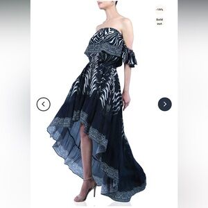 Asymmetrical Black and White Dress